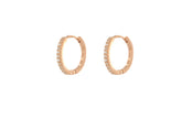 Classy Design Rose Gold Colour 925 Sterling Silver Hugging Earrings studded with CZ